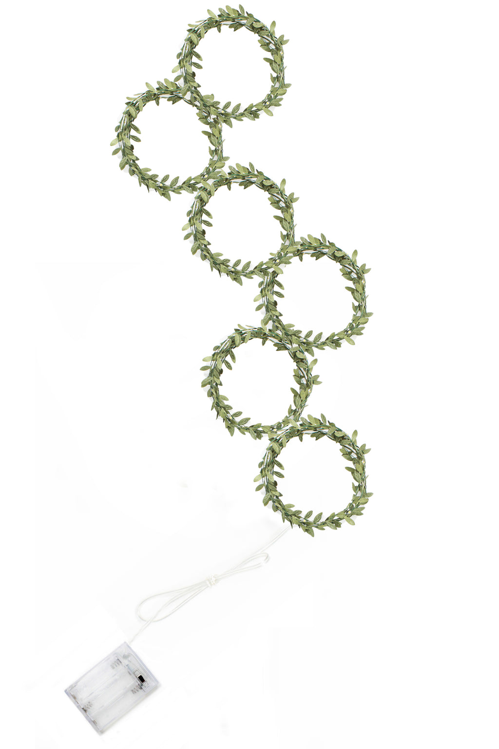 Holiday Home Decor Green Leaf Vine Fairy Light Curtain 96 LED