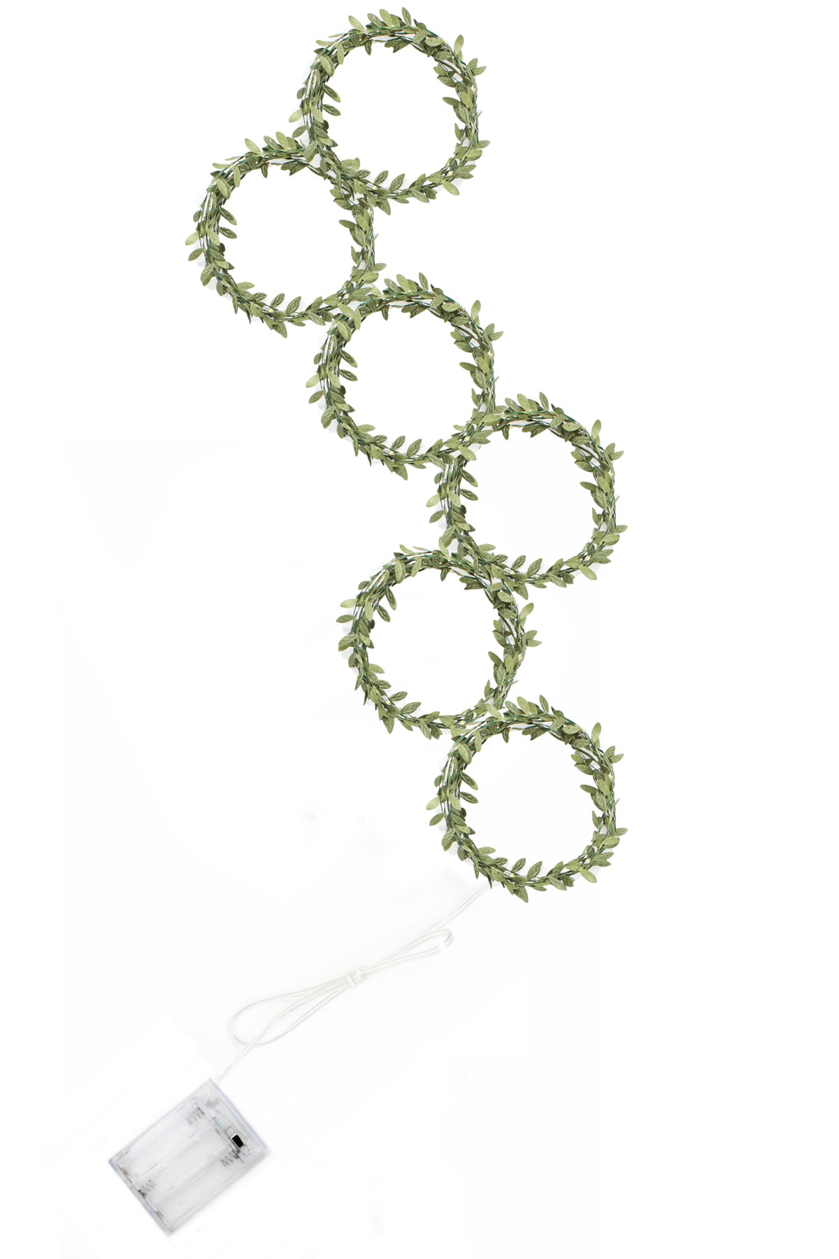 Holiday Home Decor Green Leaf Vine Fairy Light Curtain 96 LED
