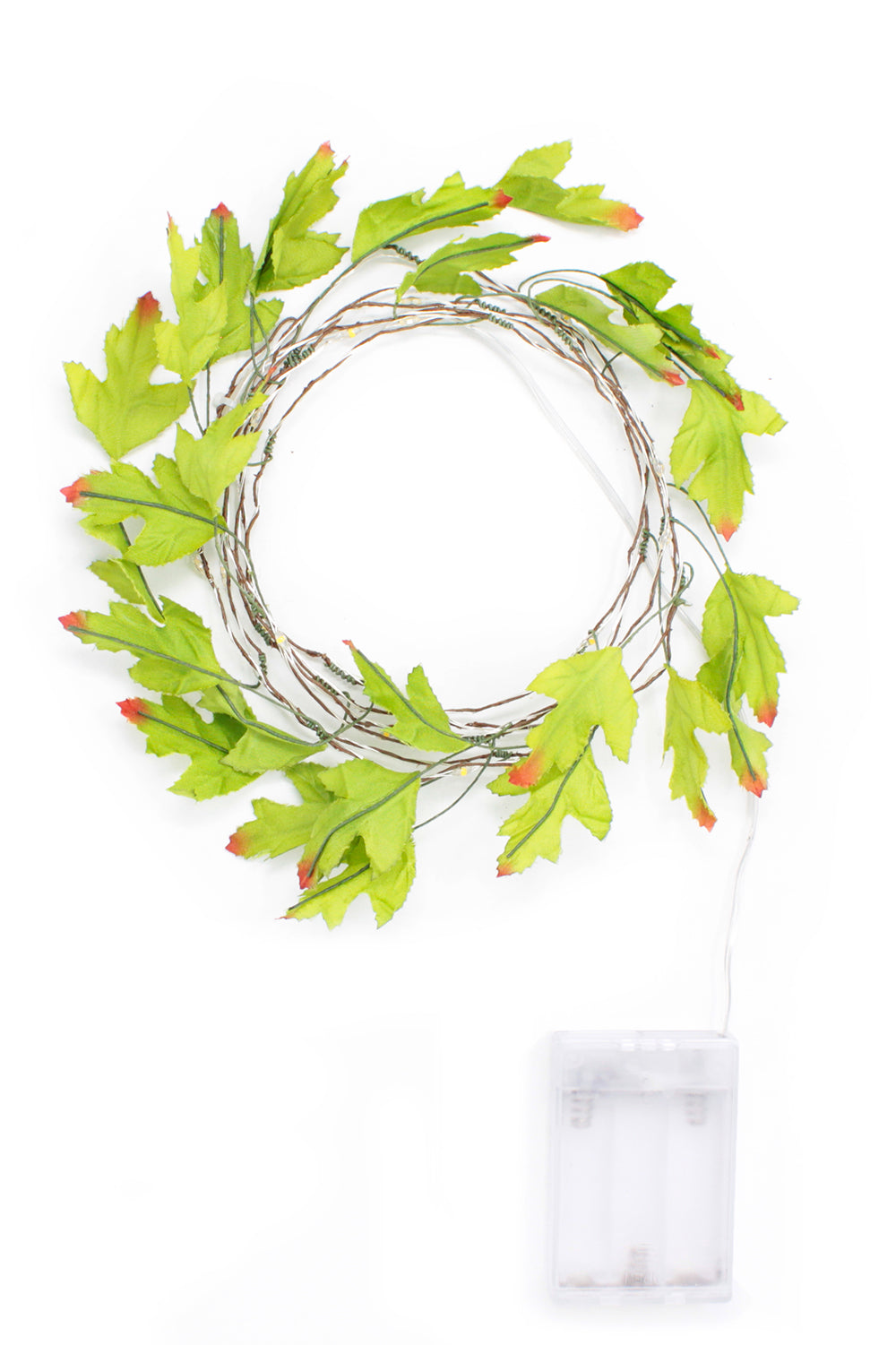 Perfect Holiday 20 LED Maple Leaf Fairy Lights - Battery Operated With Clear Switch
