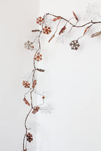 Glitter Snowflake Copper Fairy Lights 20 LED
