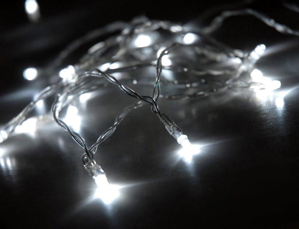 40 LED Clear Cable String Lights - Battery Operated