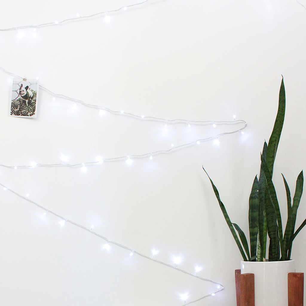 Perfect Room Decor 30 LED Clear Cable String Lights - Battery Operated
