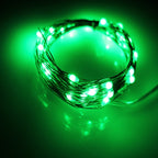 Holiday Green 20 LED Silver Copper Fairy Lights - Battery Operated