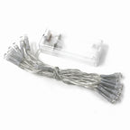 7' Long 20 LED Clear Cable String Lights - Battery Operated