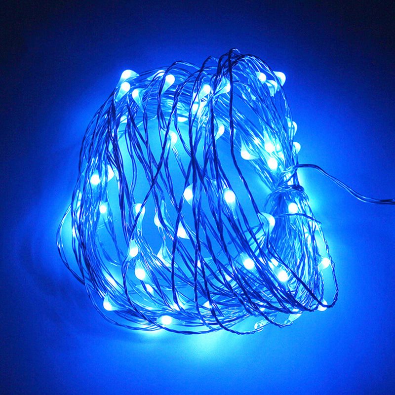 Magic Blue Theme Silver Copper String Fairy Lights - Plug in