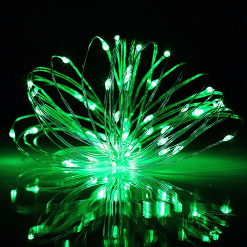 Holiday Green Theme Silver Copper String Fairy Lights - Plug in