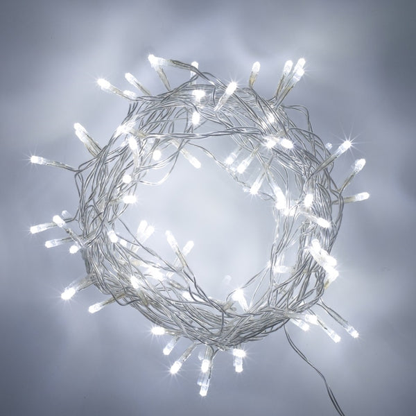 100 LED Clear Cable String Lights - Battery Operated