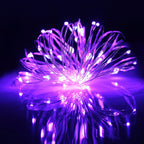 Perfect Purple Silver Copper String Fairy Lights - Plug in