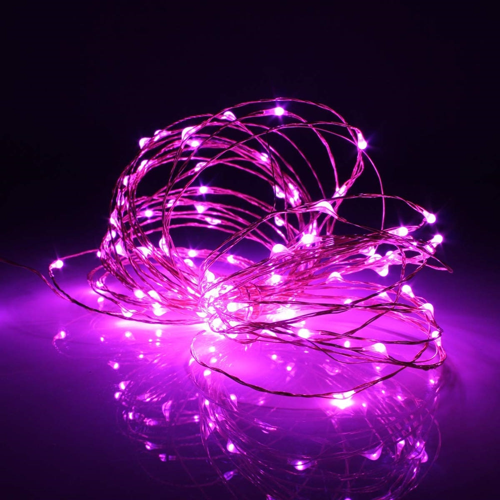 Barbie Pink Theme Silver Copper String Fairy Lights - Plug in