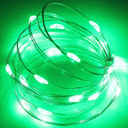 Holiday Green 20 LED Silver Copper Mini String Light - Batteries Included