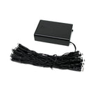 Room Decor 30 LED Black Cable String Lights Battery Operated - 9' Long
