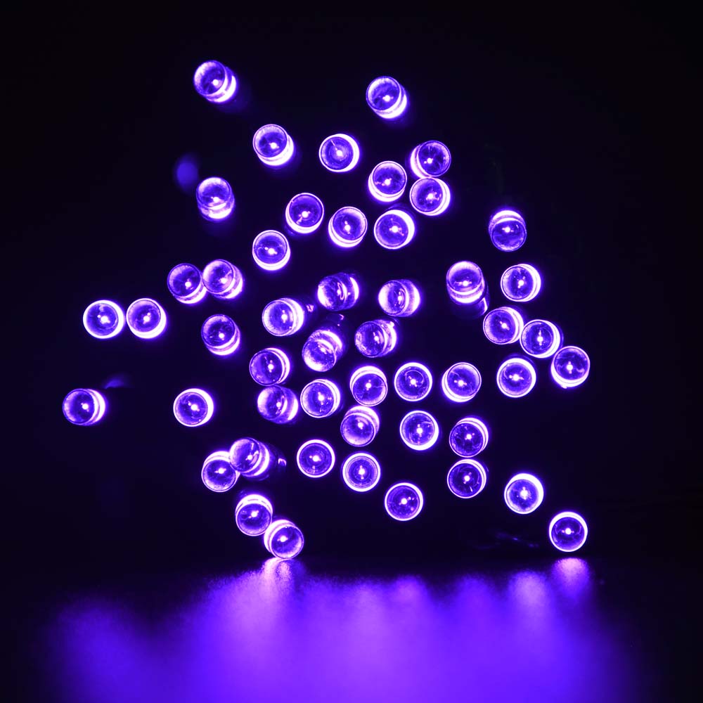 Multicolor 30 LED Black Cable String Lights Battery Operated - 9' Long