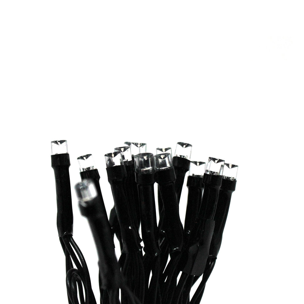Indoor 30 LED Black Cable String Lights Battery Operated - 9' Long