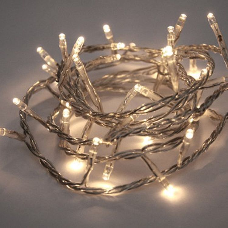 30 LED Clear Cable String Lights with Timer - Battery Operated