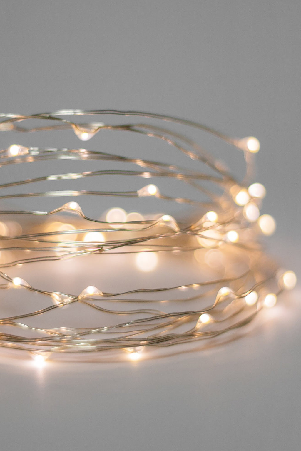 Magic Room decor 50 LED Silver Copper Fairy Lights - Battery Operated