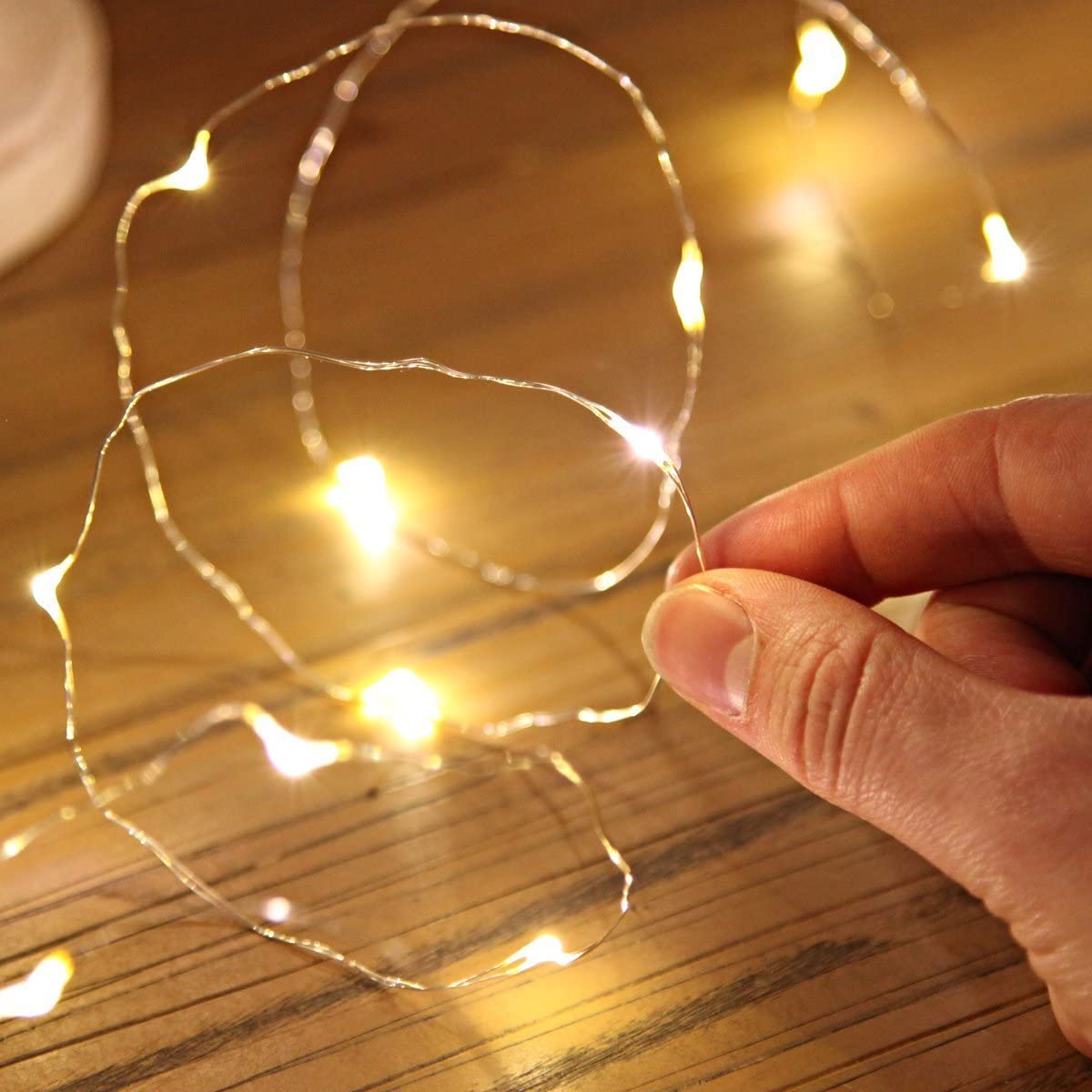 Magic Room Touch 50 LED Silver Copper Fairy Lights - Battery Operated
