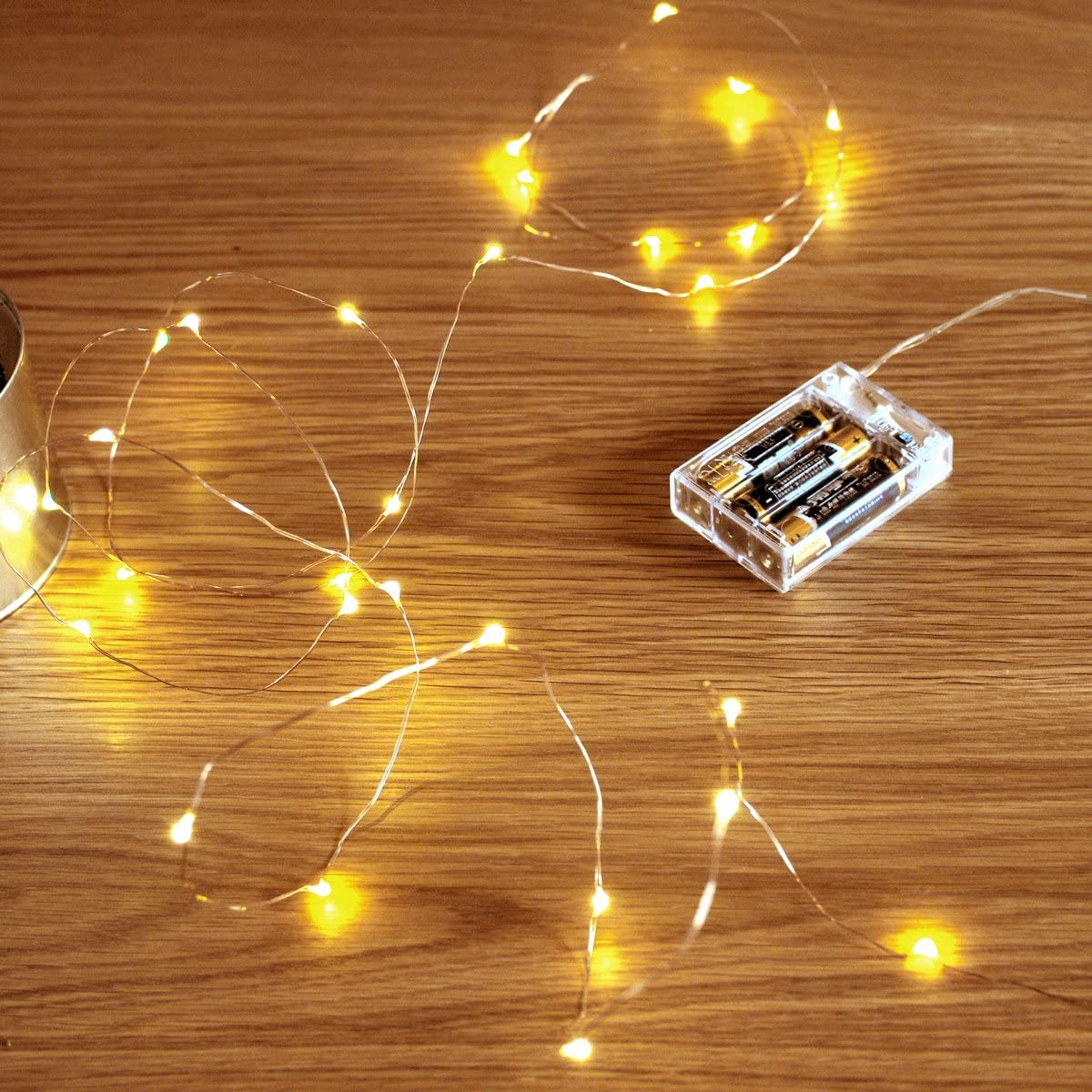 Holiday Home Decor 50 LED Silver Copper Fairy Lights - Battery Operated