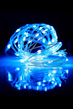 Blue Theme 100 LED Silver Copper Fairy Light - Plug in