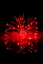 Red Theme 100 LED Silver Copper Fairy Light - Plug in
