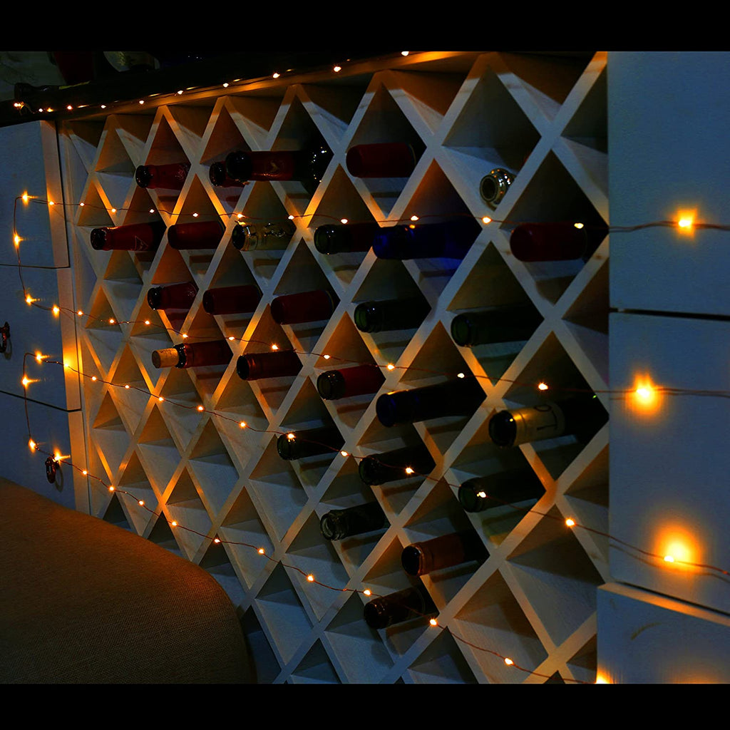 Add Lights With 50 LED Silver Copper Fairy Lights - Battery Operated