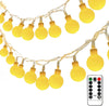 Elevate Your Room With 50 LED 16ft Frosted Globe String Lights with Remote 