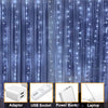 White Theme 300 LED 9ftx9ft USB Fairy Curtain Fairy Light with Remote
