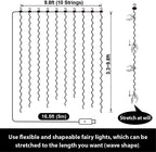 9.8 FT 300 LED 9ftx9ft USB Fairy Curtain Fairy Light with Remote
