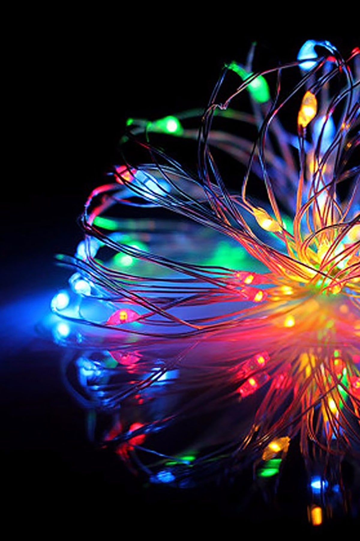 Indoor 30 LED Silver Copper Fairy String Lights - Battery Operated