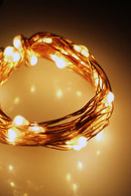 Home Decor 30 LED Silver Copper Fairy String Lights - Battery Operated Golden Light 