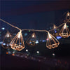 Indoor/Outdoor 10 LED Rose Gold Diamond String Fairy Lights - Battery Operated