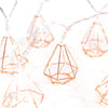 Table Decor 10 LED Rose Gold Diamond String Fairy Lights - Battery Operated