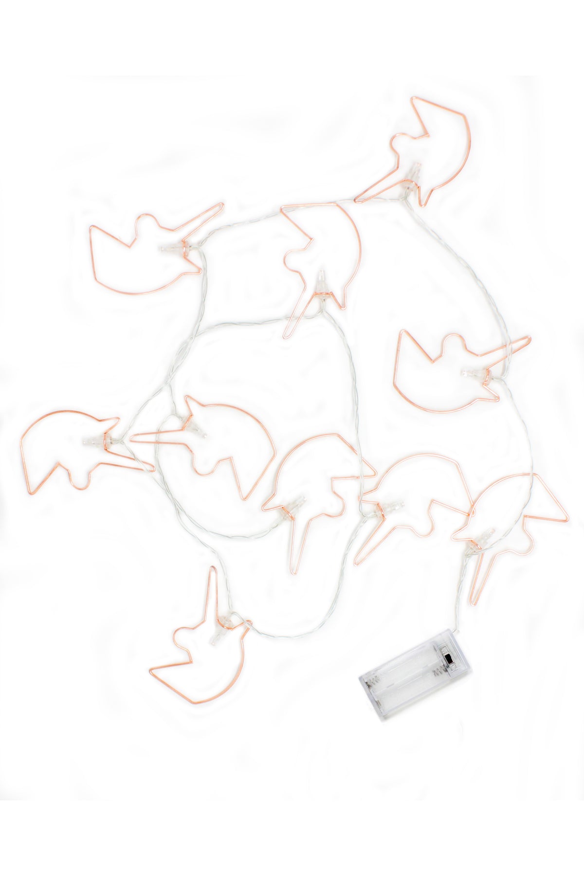 Party Idea Rose Gold Unicorn String Lights - Battery Operated