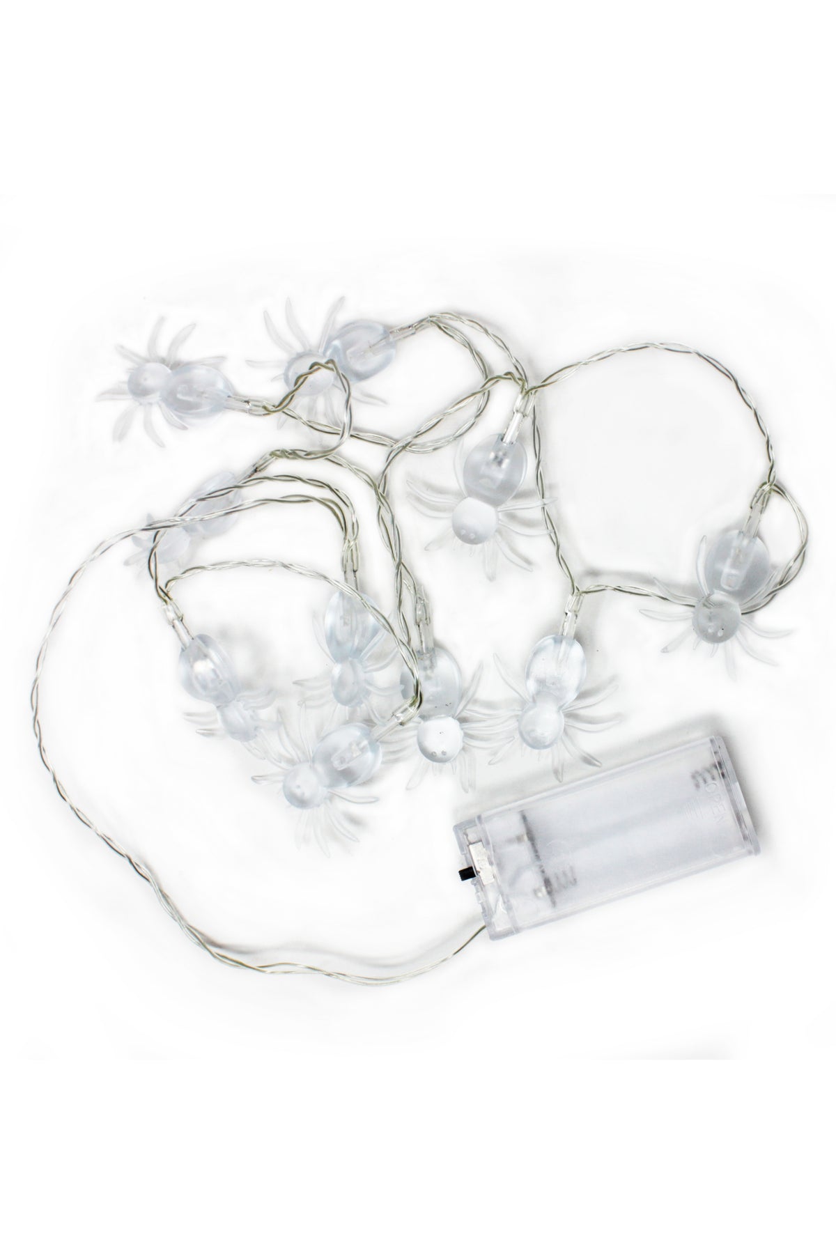 Halloween 10 LED Fairy Light Clear Spider Purple Light - Battery Operated