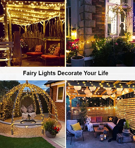 Magic Home Decor Solar Powered 100 LED Copper Wire Fairy Light 32'
