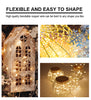 Easy to Shape Solar Powered 200 LED 72ft Copper Wire Fairy Light 72' - 8 Light Modes