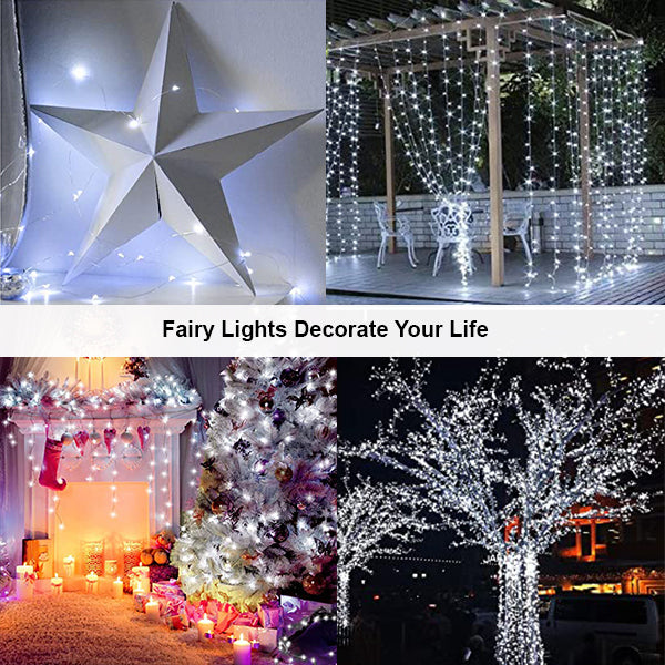 Make Your Magic Place With Solar Powered 200 LED 72ft Copper Wire Fairy Light 72' - 8 Light Modes
