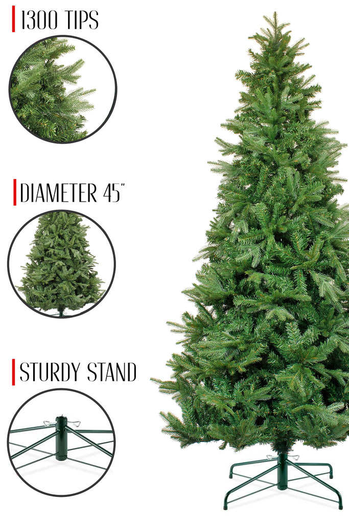 1300 Tips 45' Diameter Northern Shasta Fir Full Christmas Tree