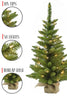 105 Tios 50 Lights 3' Prelit Tabletop Christmas Tree with Burlap Base