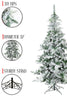 377 Tios and 32' Diameter Snow Flocked Alpine Fir Christmas Tree