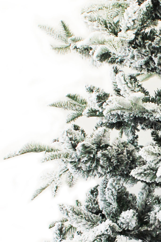 Holiday Home Decor Calgary Spruce Snow Flocked Christmas Tree