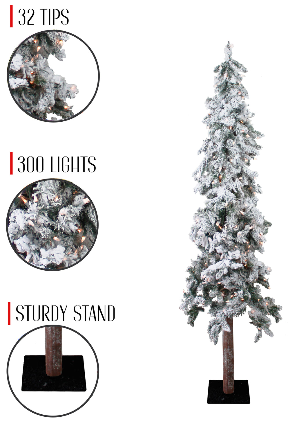 300 Lights 6' Prelit Natural Alpine Tree