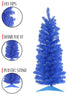 143 Tips 14' Diameter 3' Blue Tabletop Christmas Tree