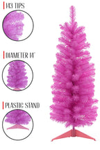 143 Tips 14' Diameter Pink Tabletop Christmas Tree with Stand Tree