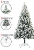 231 Tips 30' Diameter Perfect Holiday 4ft-7ft Snow Flocked Christmas Tree