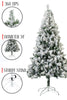 360 Tips 34' Diameter Perfect Holiday 4ft-7ft Snow Flocked Christmas Tree