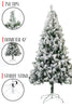 750 Tips 42' Diameter Perfect Holiday Snow Flocked Christmas Tree
