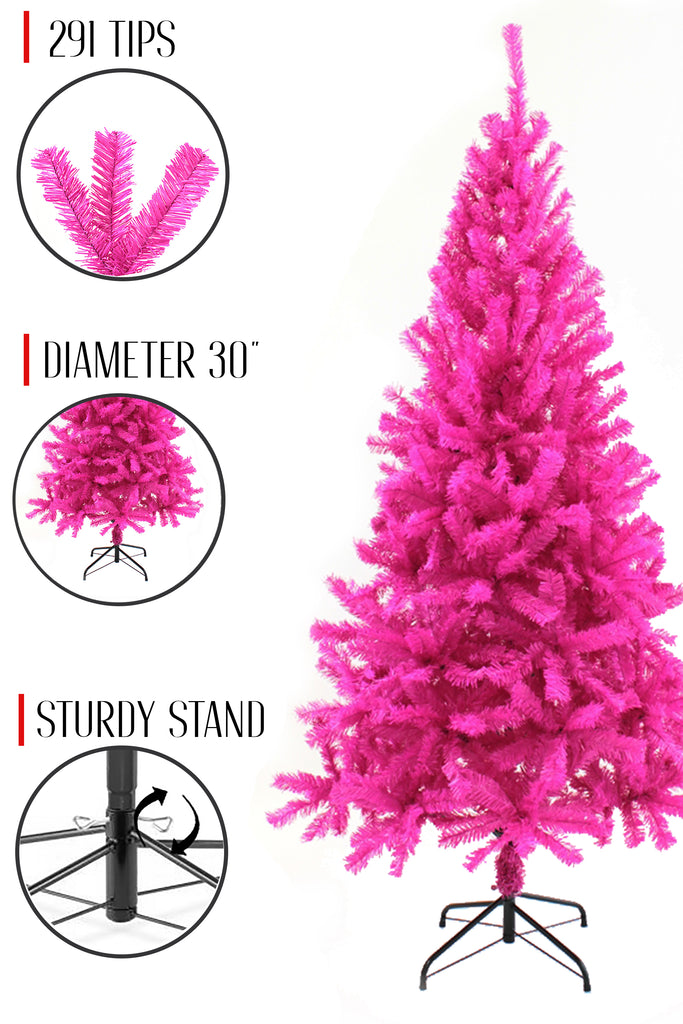 291 Tips 30' Diameter Pink Canadian Pine Christmas Tree
