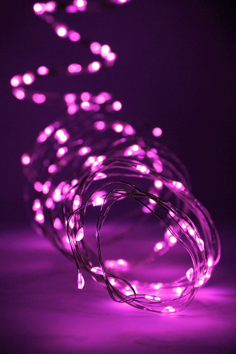 Pink Theme Silver Copper Branch Tree Lights - Plug in