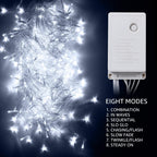 8 Modes 300 LED 9ft x 9ft Twinkling Curtain Lights Plug in