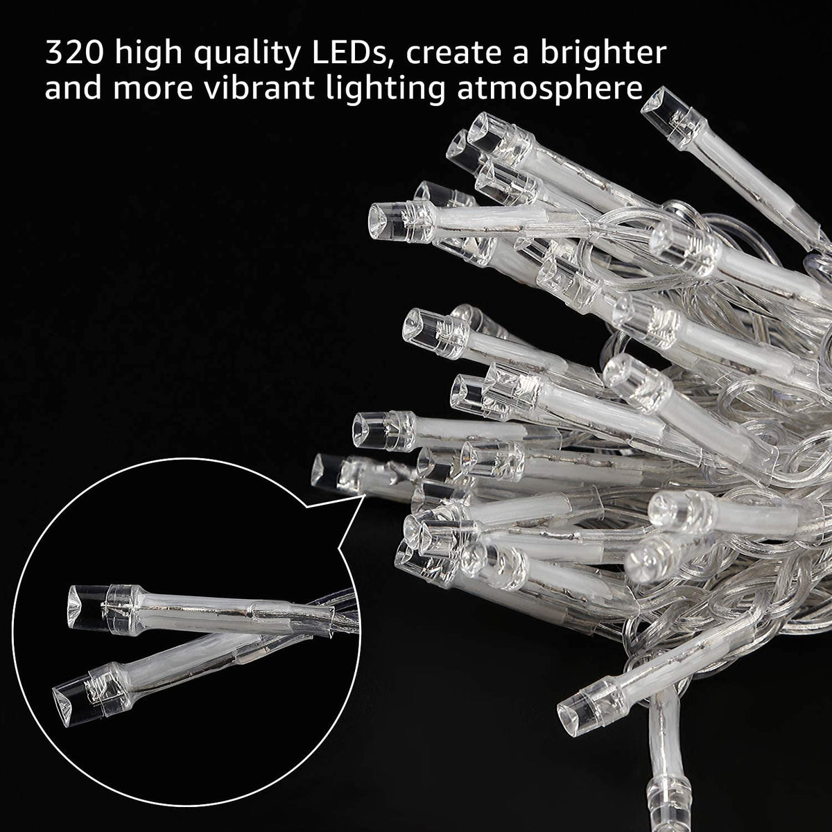 Christmas Decoration 300 LED 9ft x 9ft Twinkling Curtain Lights Plug in